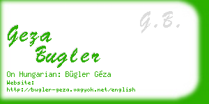geza bugler business card