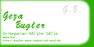 geza bugler business card